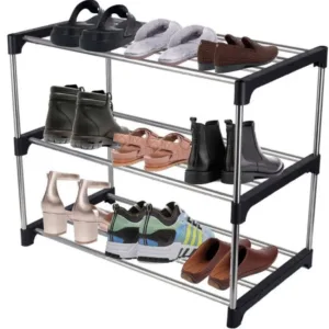 SHELF STEEL SHOE RACK MULTIPURPOSE STORAGE RACK (3-LAYERS)